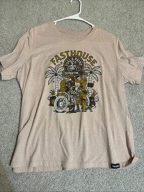 Fasthouse MotoX Dirtbike Women’s Pink Graphic Shirt XL Soft Cotton